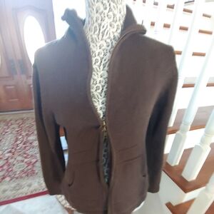 Chicos thick knit 55 Ramos 45% cotton zips top and bottom size 1